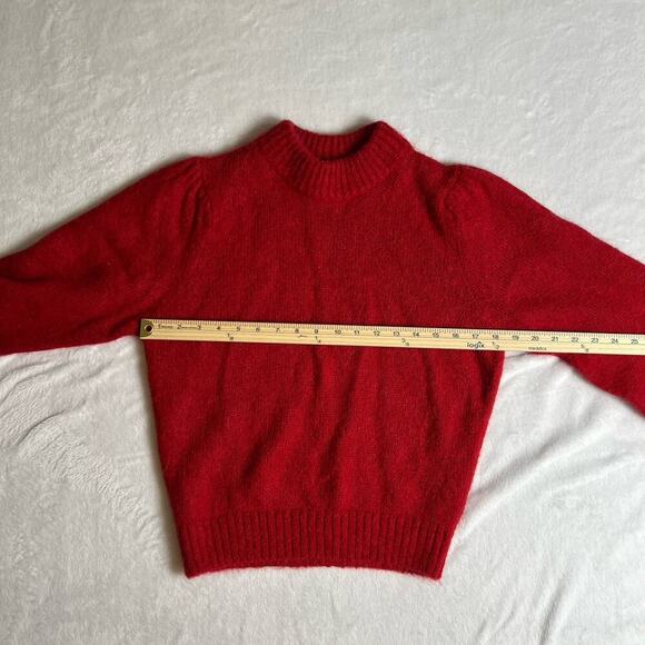 & Other Stories Women’s Wool Alpaca Blend Sweater Size XS Red Vibrant Coquette - Picture 6 of 8